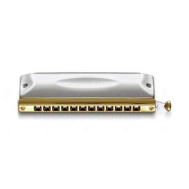 Suzuki Fabulous 12-hole chromatic harmonica in C - Straight-alignment slide, square mouthpiece