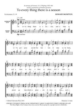 Skempton, Howard: To every thing there is a season