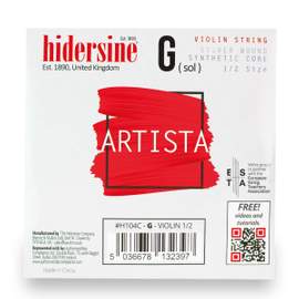 Hidersine Artista Violin G String – Silver Wound, Synthetic Core – 1/2 Size
