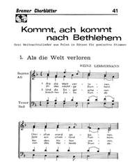 Lemmermann, H: Kommt ach kommt nach Bethlehem