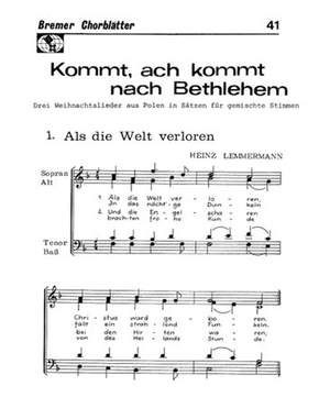 Lemmermann, H: Kommt ach kommt nach Bethlehem