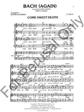 Bach, J S: Bach (Again) - Come Sweet Death