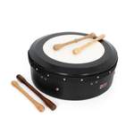 Percussion Plus black hand-tuneable bodhran with case and tippers - 14'' Product Image