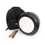 Percussion Plus black hand-tuneable bodhran with case and tippers - 16'' Product Image