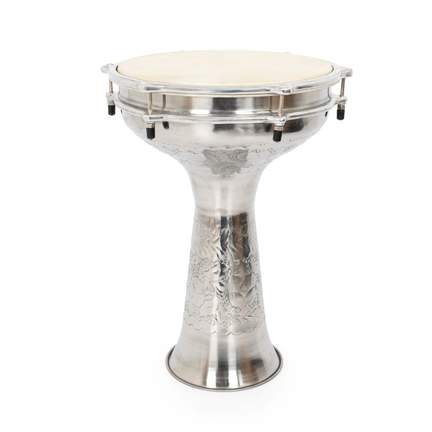 Percussion Plus embossed nickel doumbek - 10"