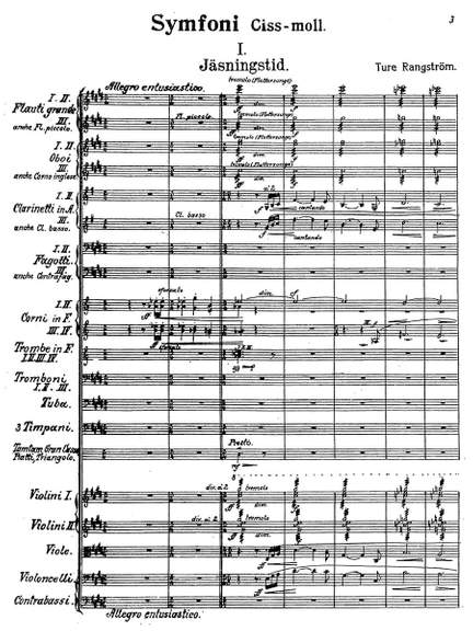 Rangström, Ture: First Symphony in C-sharp Minor