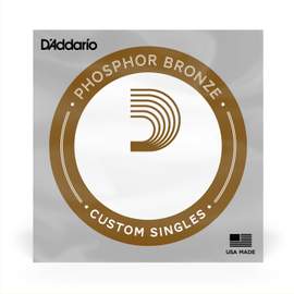 D'Addario PB048 Phosphor Bronze Wound Acoustic Guitar Single String, .048