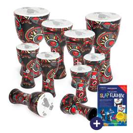 Percussion Plus Carnival Slap Djembe 10 pack - pre-tuned