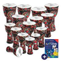 Percussion Plus Carnival Slap Djembe 15 pack - pre-tuned