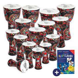 Percussion Plus Carnival Slap Djembe 15 pack - pre-tuned