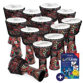 Percussion Plus Carnival Slap Djembe secondary 12 pack - rope tuned