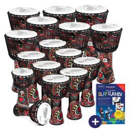 Percussion Plus Carnival Slap Djembe secondary 16 pack - rope tuned