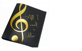 Ring binder All I need is Music golden