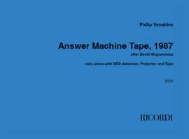 Philip Venables: Answer Machine Tape, 1987