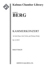 Berg, Alban: Kammerkonzert, Op. 8 for Solo Piano, Solo Violin, and Thirteen Winds