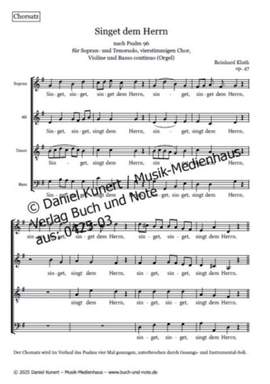 Kluth, R: Singet dem Herrn op. 47