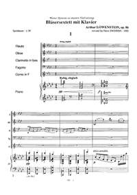 Löwenstein, Arthur: Bläsersextett mit Klavier op. 86. Revised by Hans Swinnen, 1993 ( Set score & parts)