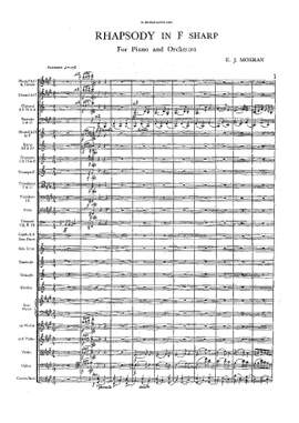 Moeran, Ernest John: Rhapsody in F sharp for Piano & Orchestra