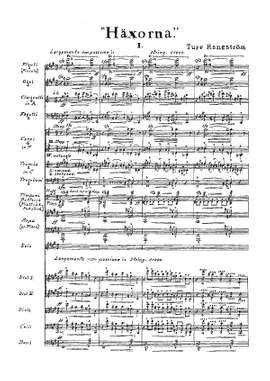 Rangström, Ture: Häxorna (The Witches), 4 songs for mezzo-soprano and orchestra