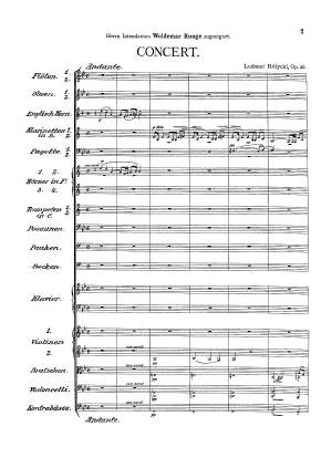 Różycki, Ludomir: Concert pour Piano et Orchestre Op. 43