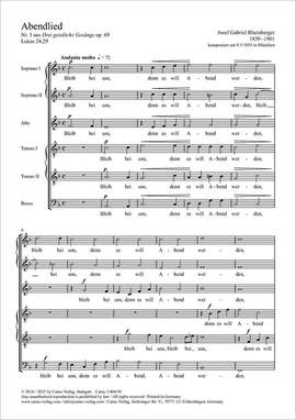 Rheinberger, Josef Gabriel: Evensong