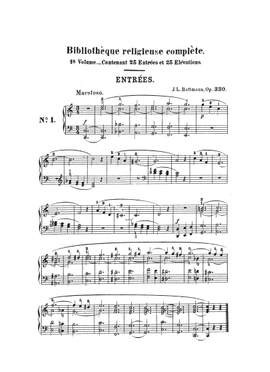 Battmann, J: 24 Entrèes und Elévations op.330