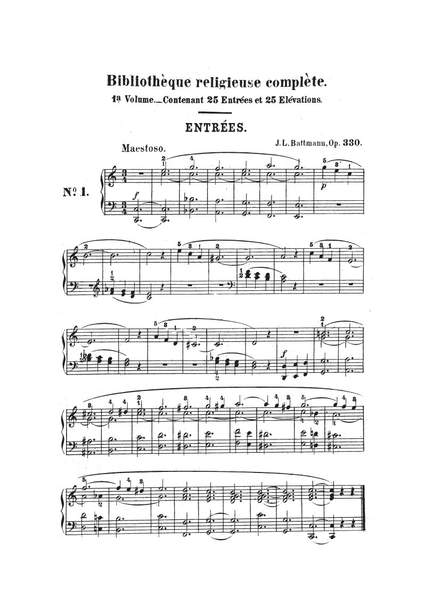 Battmann, J: 24 Entrèes und Elévations op.330