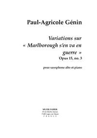 Paul-Agricole Génin: Variations sur Marlborough S'En va en Guerre