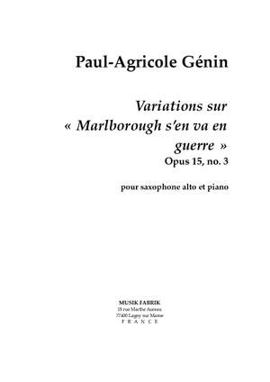 Paul-Agricole Génin: Variations sur Marlborough S'En va en Guerre
