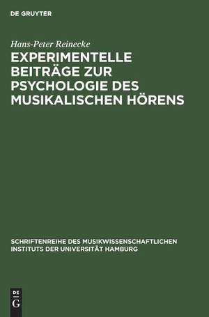 Experimentelle Beiträge zur Psychologie des musikalischen Hörens