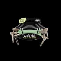 Ernie Ball 3" Glow-in-the-Dark Flex Patch Cable - 3-pack