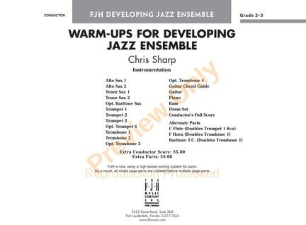 Sharp, C: Warm Ups for Developing Jazz Ensemble