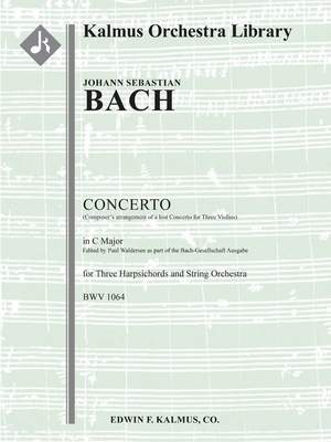 Bach: Concerto for Three Harpsichords in C, BWV 1064 (composer's arrangement of a lost Concerto for Three Violins)