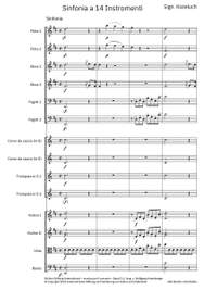 Kozeluch, Leopold: Sinfonia in D-Dur für 14 Instrumente (New print / Urtext)