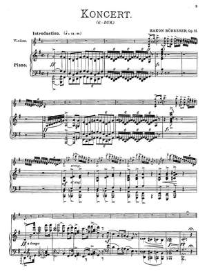 Børresen, Hakon: Concerto for Violin and Orchestra in G major Op.11