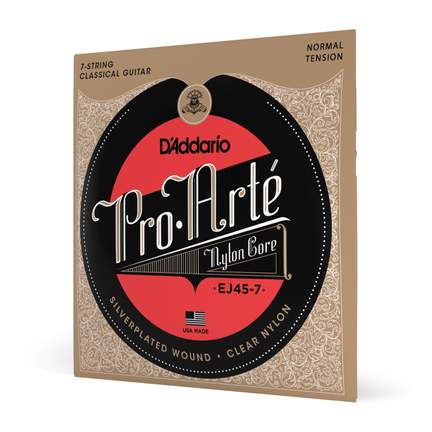 D'Addario Normal Tension Pro-Arté Nylon 7-String Classical Guitar Strings