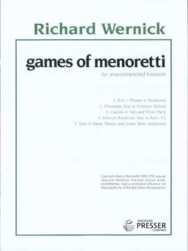 Richard Wernick: Games Of Menoretti