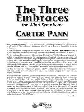 Carter Pann: The Three Embraces