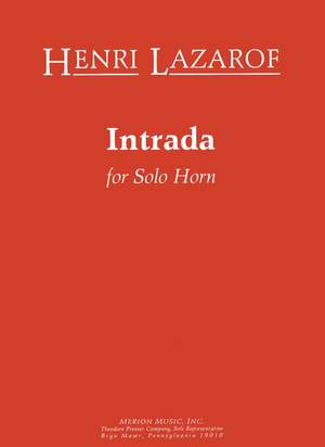 Henri Lazarof: Intrada