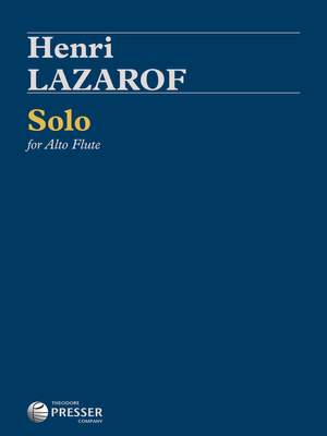 Henri Lazarof: Solo