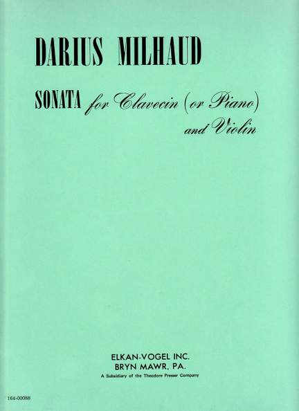Darius Milhaud: Sonata