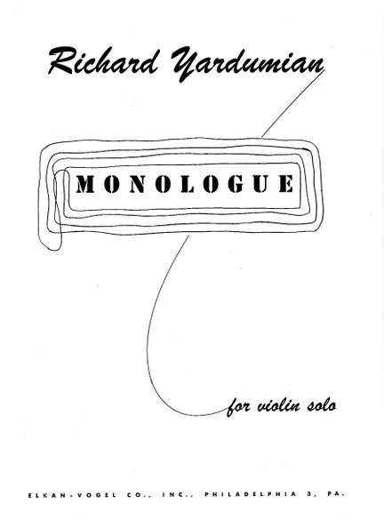 Richard Yardumian: Monologue