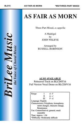 John Wilbye: As Fair As Morn