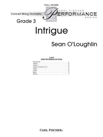 Sean O'Loughlin: Intrigue