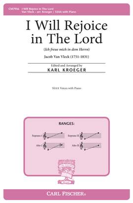 Vleck, J v: I Will Rejoice in The Lord