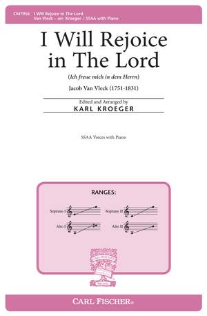 Vleck, J v: I Will Rejoice in The Lord