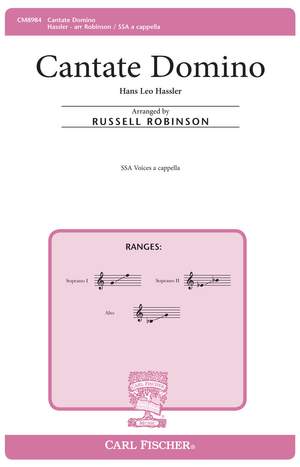 Hans Hassler: Cantate Domino