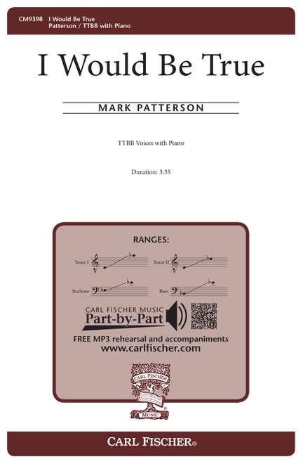 Mark Patterson: I Would Be True