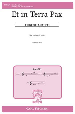 Eugene Butler: Et in Terra Pax