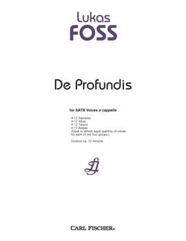 Lukas Foss: De Profundis